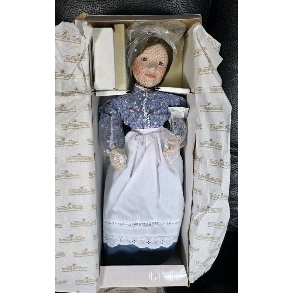Ashton Drake Little House On the Prairie Doll MA Ingalls Original Box Stand Vtg
